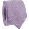 Cravate grenadine soie et lin violet Capri