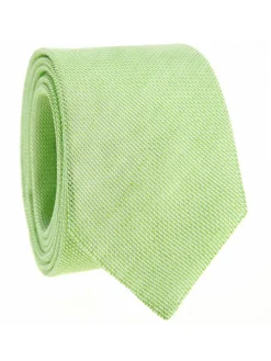 Cravate grenadine soie et lin vert frais Capri