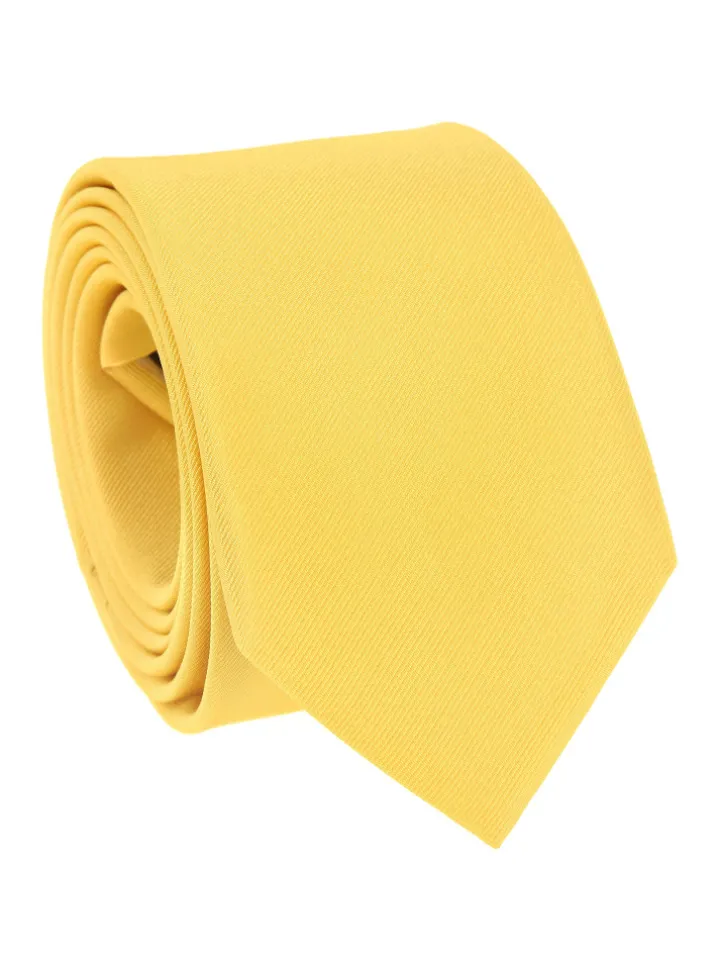 Cravate jaune paille Côme