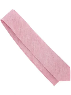 Cravate rose en lin et coton Verone