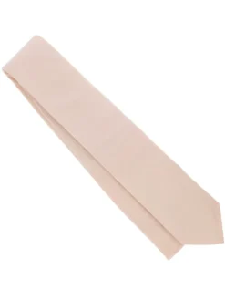 Cravate rose nude en soie Amalfi