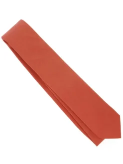 Cravate terracotta en soie Amalfi