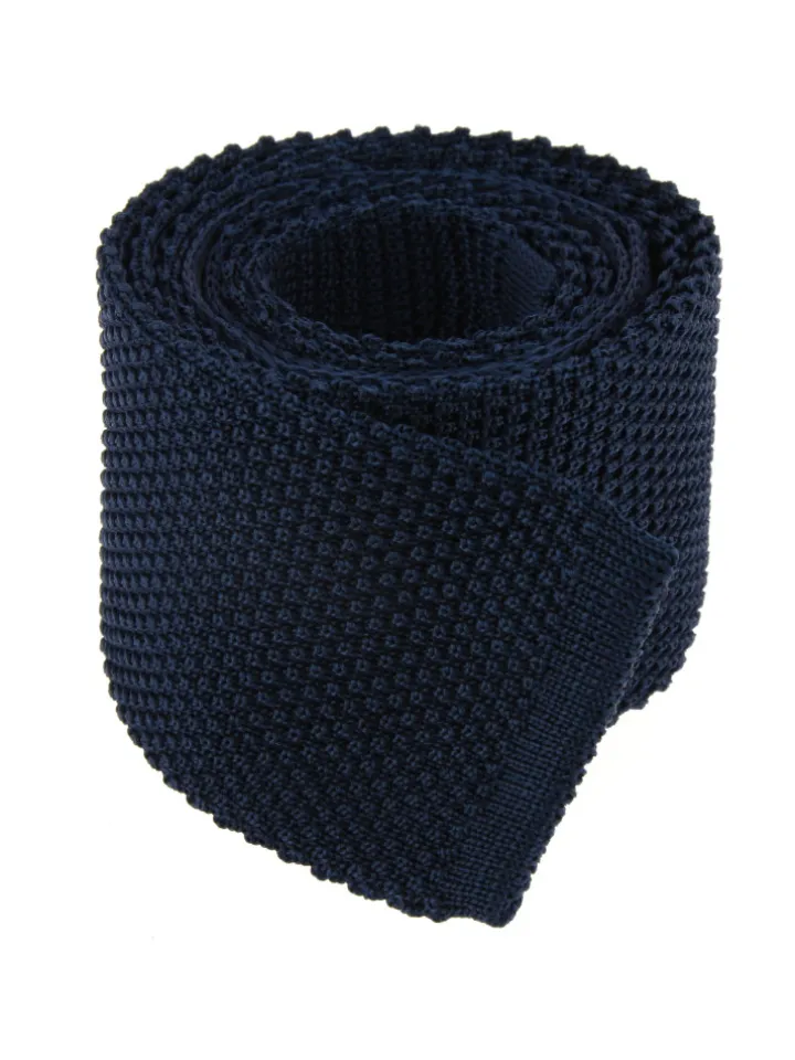 Cravate tricot bleu marine Monza