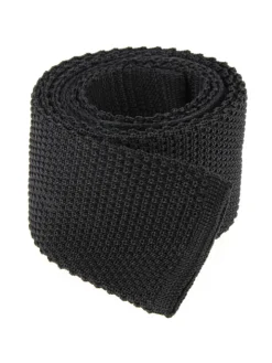Cravate tricot gris anthracite Monza