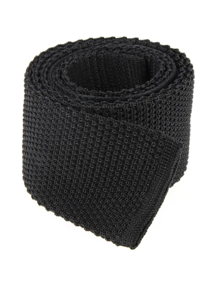Cravate tricot gris anthracite Monza