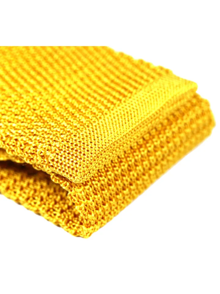 Cravate tricot jaune Monza