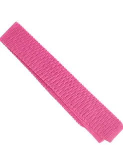 Cravate tricot rose vif Monza