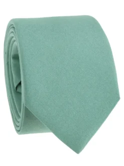 Cravate vert menthe en soie Amalfi
