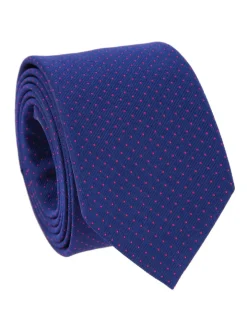 Cravates bleu cobalt à pois fuchsia Washington DC