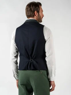Gilet homme en laine mélangée vert