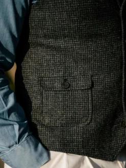 Gilet homme en laine mélangée vert