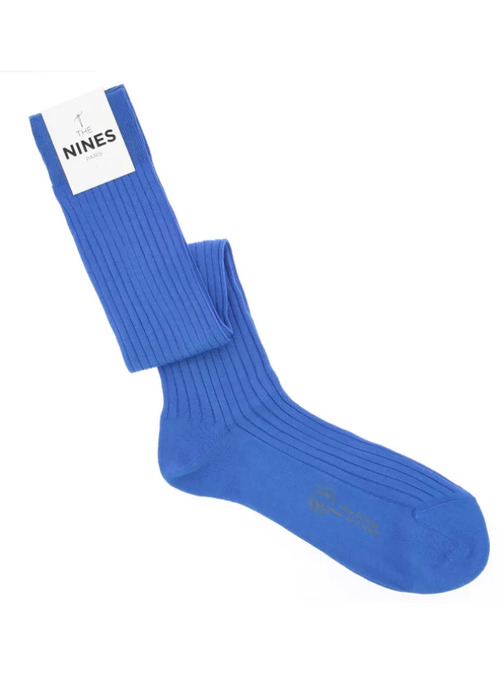 Mi-bas fil d'écosse bleu roi