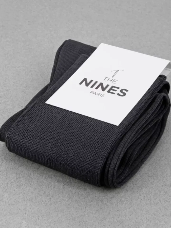 Mi-bas fil d'Écosse gris anthracite