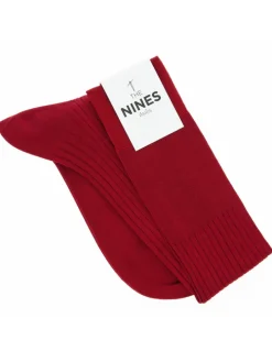 Mi-bas Fil D'Écosse rouge amarante