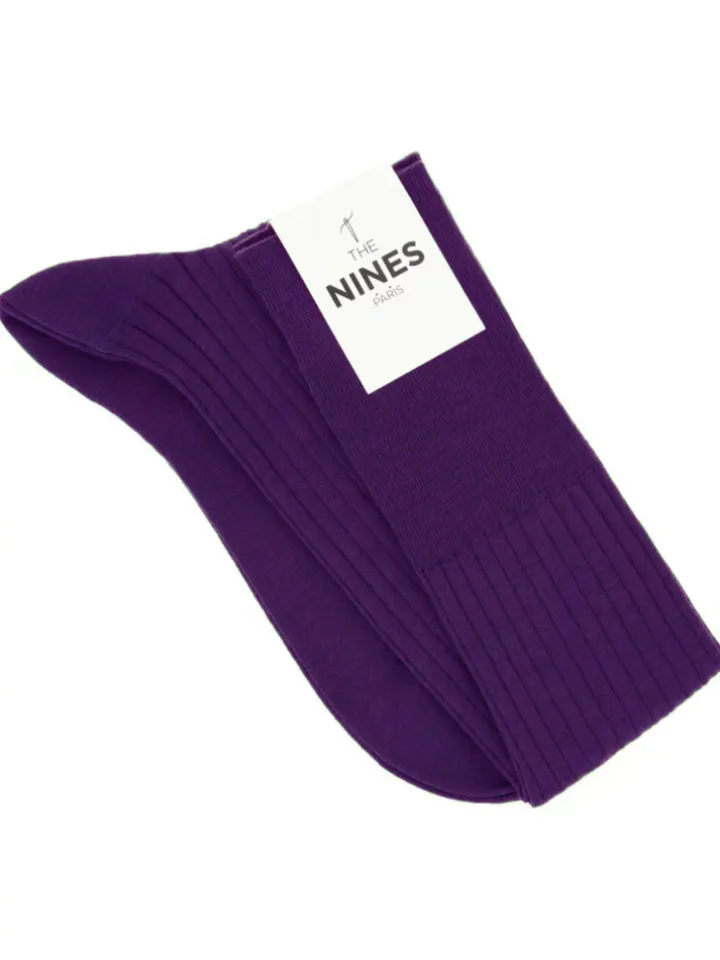 Mi-bas fil d'écosse violet