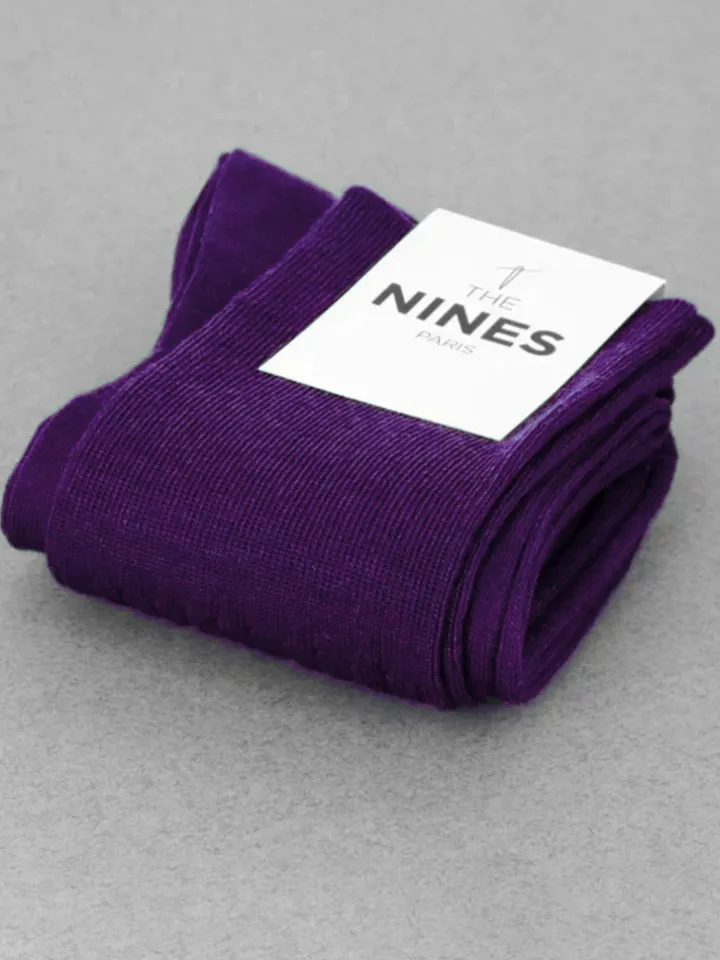 Mi-bas fil d'écosse violet