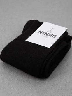 Mi-bas laine vierge noir