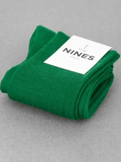 Mi-bas laine vierge vert anglais