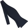 Noeud papillon en satin bleu marine à nouer Monte Carlo