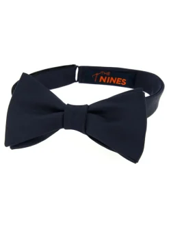 Noeud papillon en satin bleu marine à nouer Monte Carlo