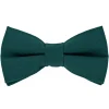 Noeud papillon vert canard en coton Sorrente
