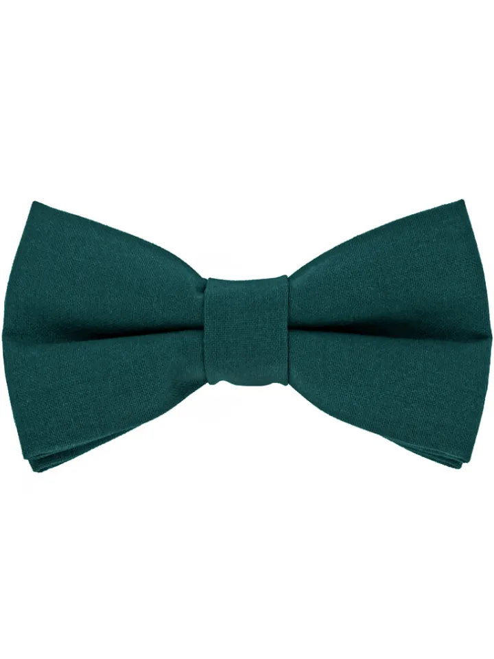 Noeud papillon vert canard en coton Sorrente