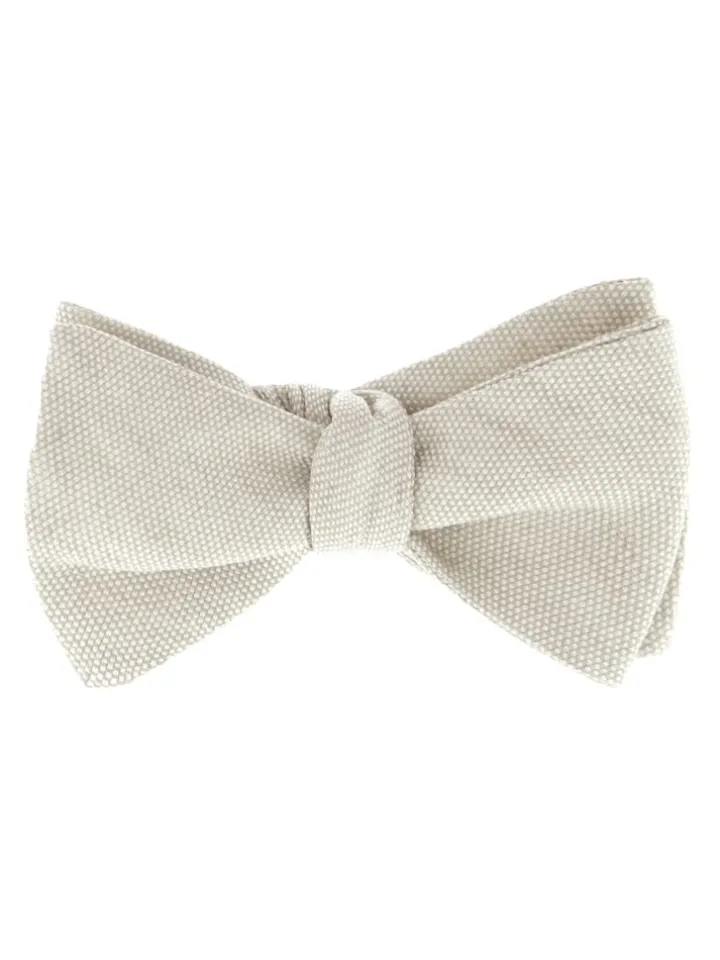 Nœud papillon beige prénoué Verone