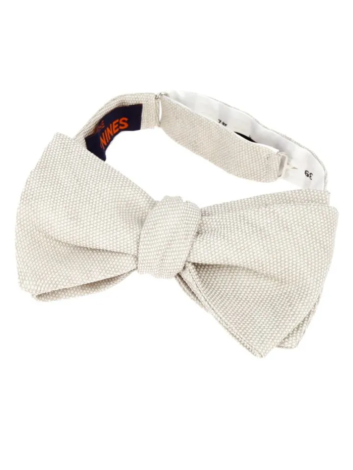Nœud papillon beige prénoué Verone