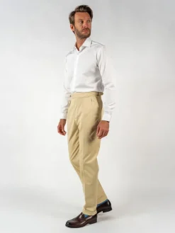 Pantalon à pinces beige - Bilbao