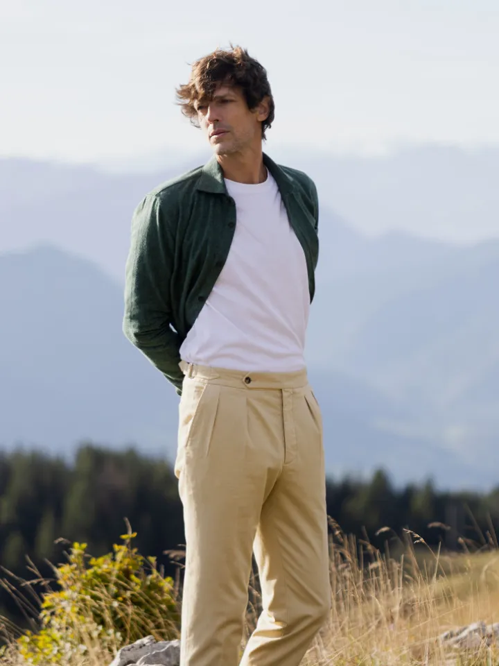 Pantalon à pinces beige - Bilbao
