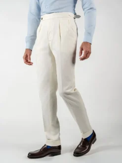 Pantalon à pinces écru - Bilbao