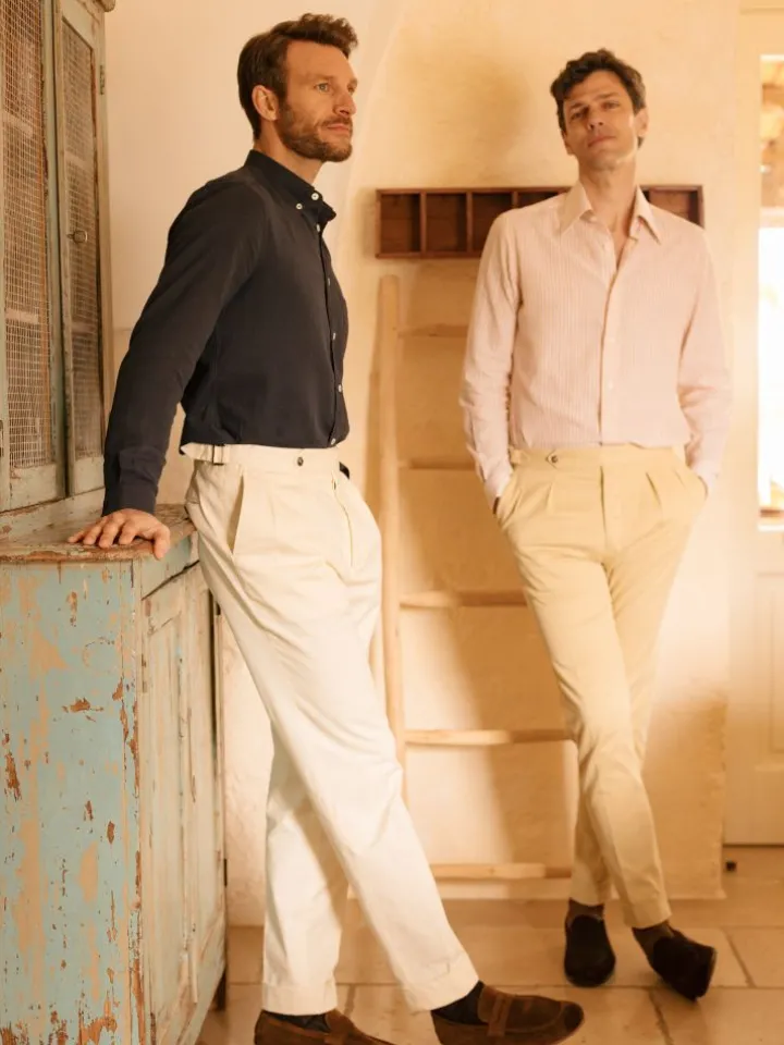 Pantalon à pinces écru - Bilbao
