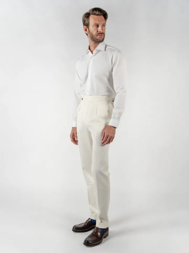 Pantalon à pinces écru - Bilbao