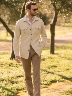 Pantalon à pinces havane - Bilbao