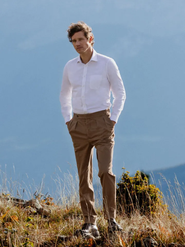 Pantalon à pinces havane - Bilbao