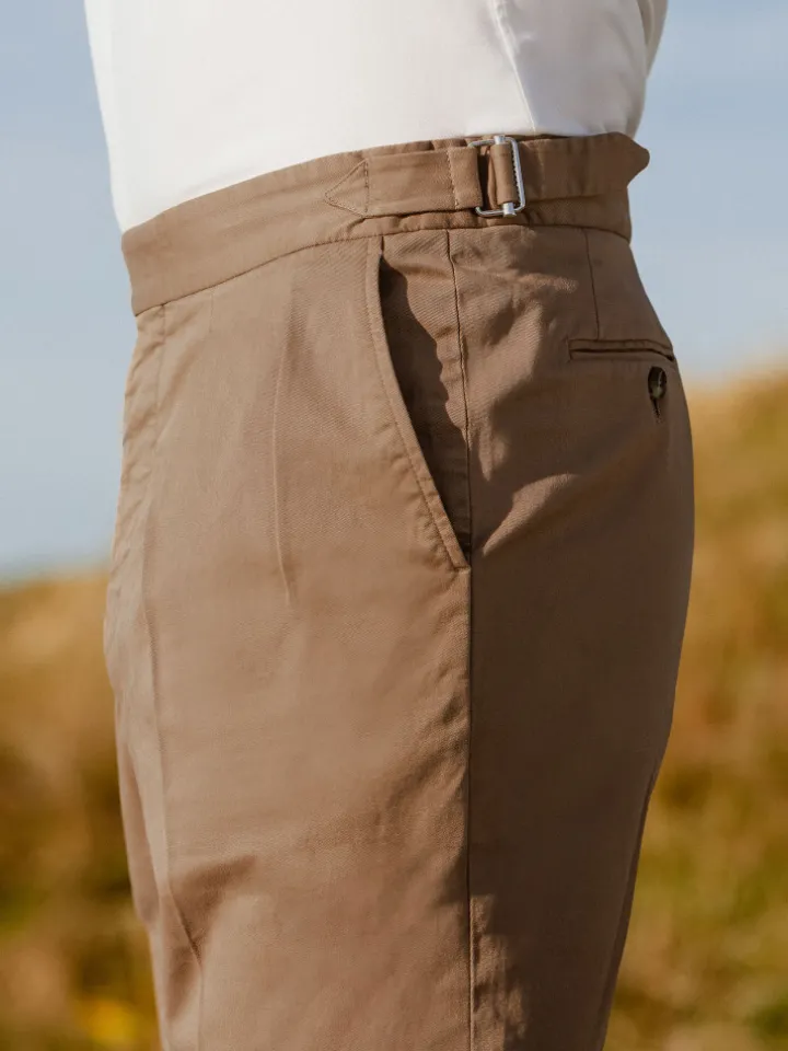 Pantalon à pinces havane - Bilbao