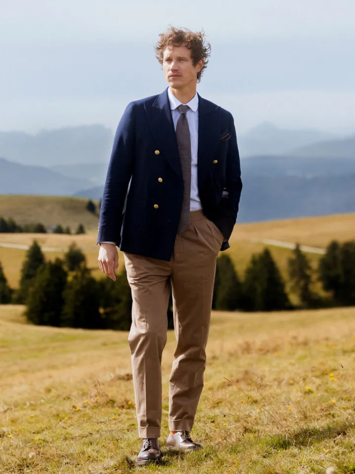 Pantalon à pinces havane - Bilbao