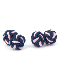 Passementerie bleu marine et rose Bombay