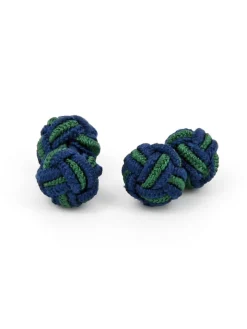 Passementerie bleu marine et vert Bombay