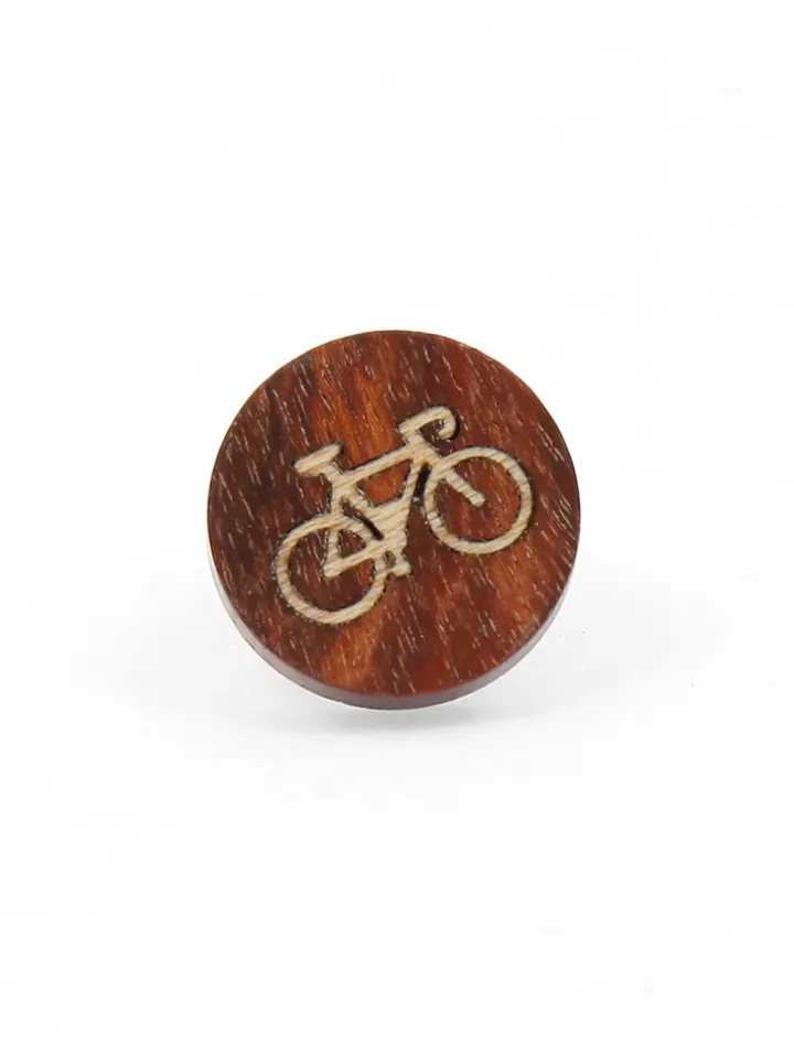 Pin's vélo de course en bois