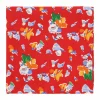 Pochette de costume à fleurs rouge