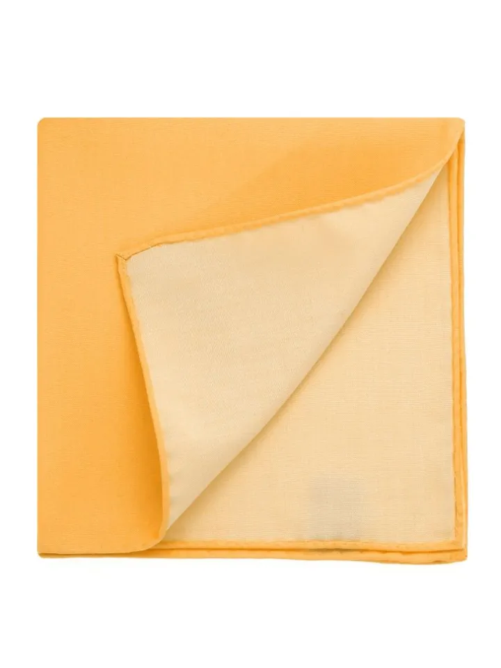 Pochette de costume en soie jaune Amalfi