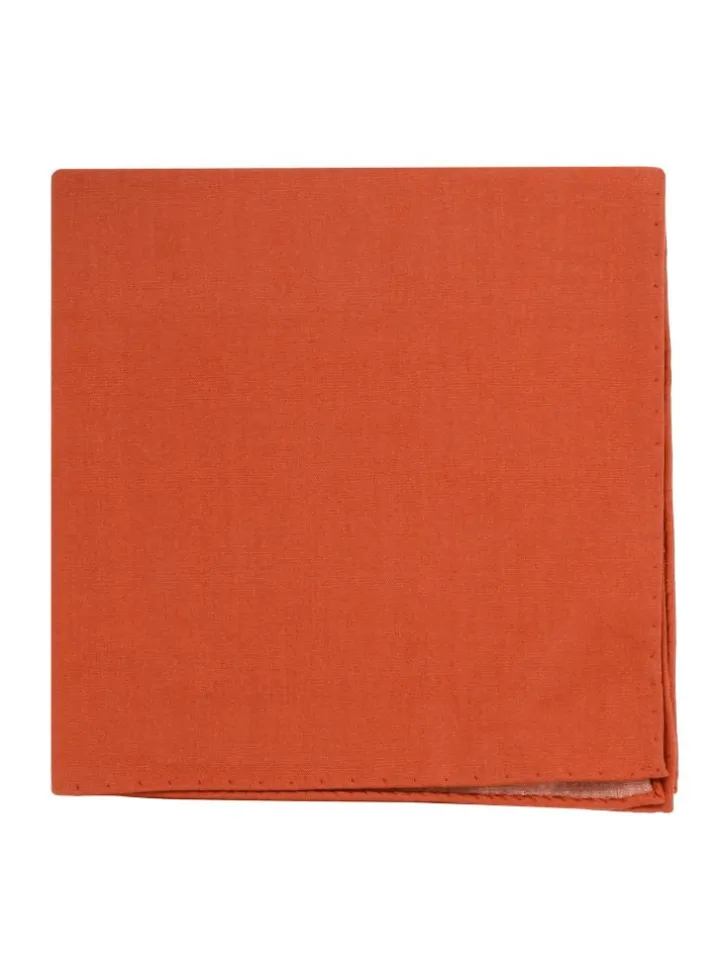 Pochette de costume en soie terracotta Amalfi