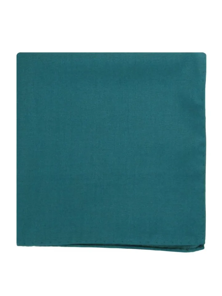 Pochette de costume en soie bleu canard Amalfi