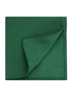 Pochette de costume en soie vert anglais Amalfi