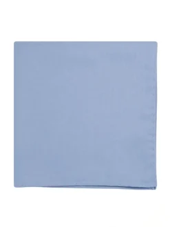 Pochette de costume en soie bleu ciel Amalfi