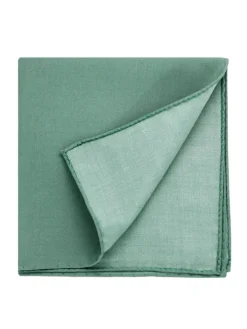 Pochette de costume en soie vert basilic Amalfi