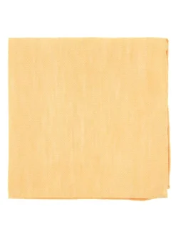 Pochette de costume jaune en soie et lin nattés Bergame