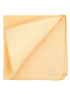 Pochette de costume jaune en soie et lin nattés Bergame