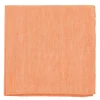 Pochette de costume orange en soie et lin nattés Bergame